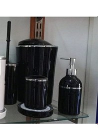 Resim Konak Züccaciye Akrilik 5parça Banyo Seti Siyah 