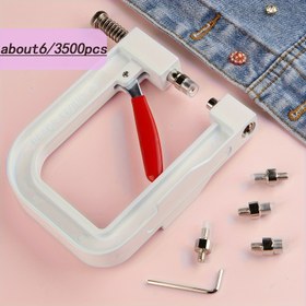 Resim Takı Yapımı Setleri, yaklaşık 3500/6 adet Yapay İlgili İnci Boncuk El Basınçlı Yapay İlgili İnci Ayar Aracı Seti, Boncuk Rivet Sabitleme Makinesi, DIY El Yapımı Yapay İlgili İnci Ayar Makinesi Boncuk Çivileri Vida Başlıkları Cımbız Anahtar Tepsileri DIY El Sanatları Aksesuarları için 
