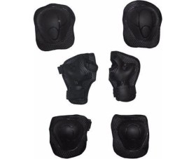 Resim Çocuk Dizlik Dirsek El Koruyucu Set Güvenlik Aksesuarları Dizlik Dirseklik El Koruma 4-12 Yaş 29X19 