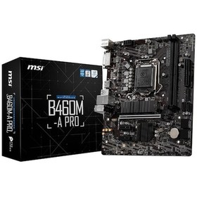 Resim MSI B460M-A Pro Intel B460 2933 MHz DDR4 Soket 1200 mATX Anakart 