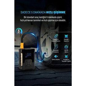 Resim DEMPOWER Dijital Şarj Edilebilir Hava Kompresörü 