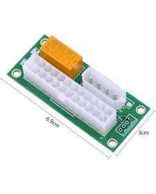 Resim Alfais 4326 Power Supply Güç Kaynağı Atx Dual Psu 24+4 Pin Fan Çoklayıcı 