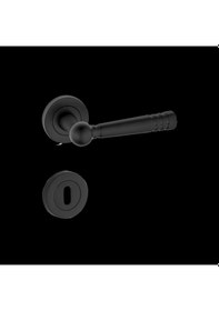 Resim Osmanlı Oda Kapı Kolu Mat Siyah Oda Kapı Kolu 1 Takım 