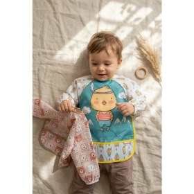 Resim Babydonat 2'li Su Geçirmez Kollu Mama Önlüğü Seti - 6-24 Ay Ayıcık ve Civciv Desenli, Leke Tutmaz, Elastik Manşetli Blw ve Aktivite Önlüğü 