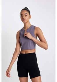 Resim DeFactoFit Crop Bisiklet Yaka Sporcu Atlet D0638AX24AUPR466 