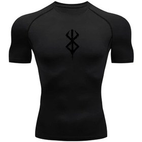 Resim Snapbuy Anime Erkek Spor Tişört - Koşu Ve Egzersiz İçin Hızlı Kuruyan Atletik Gömlekkahverengi Kahverengi 