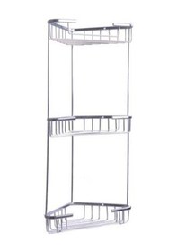 Resim Damla Paslanmaz Köşe Üçlü Süngerlik 18 X 18 Krom 