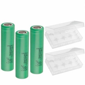 Resim Samsung INR18650-25R Li-Ion Pil / 3.7V 2500mAh Li-ion Pil / 3 Adet Pil + 2 Adet Pil Kutusu 