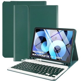 Resim Huawei Matepad Se 11" 2024 Bluetooth Özellikli Standlı Kalem Bölmeli Klavyeli Kılıf 