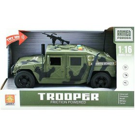 Resim Ctoy 1:16 Sesli Ve Işıklı Askeri Jeep Çok Renkli 