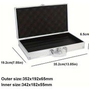 Resim Willowhaven Gümüş Renkli Taşınabilir Alüminyum Çok Bölmeli Toolbox Kilitli 