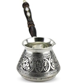 Resim Kalın Topak Eskitme Bakır Cezve 6 Fincanlık 