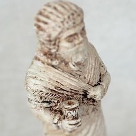 Resim El Yapımı Assur Tanrısı Heykeli - Antik Asur Savaş Tanrısı Figürü - Mezopotamya Mitolojisi Dekorasyonu - Tarihi Heykel Replikası 