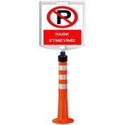 Resim Hayat Trafik Park Etmeyiniz Uyarı Levhalı Delinatör Seti 
