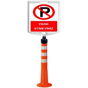 Resim Hayat Trafik Park Etmeyiniz Uyarı Levhalı Delinatör Seti 
