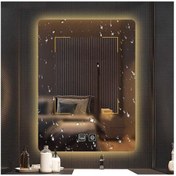 Resim GLOBAL LED MIRROR 60x70 Cm Dokunmatik Tuşlu Buğu Çözücü Ledli Banyo Aynası Dekoratif Ayna 