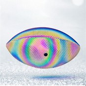 Resim Monyee Reflektif Pu Futbol Topu 6 Köşeli, Fotoğraflarda Işık Verir, Pompa + Ağ + 2 İğne İle Set, Spor Ve Sosyal Medya İçin Çok Renkli 