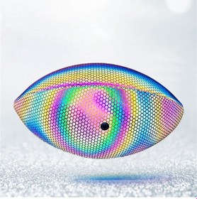 Resim Monyee Reflektif Pu Futbol Topu 6 Köşeli, Fotoğraflarda Işık Verir, Pompa + Ağ + 2 İğne İle Set, Spor Ve Sosyal Medya İçin Çok Renkli 