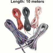Resim 1 adet 10 Metre 2pin 3pin 4pin 5pin 6pin Uzatma Kablosu, 24AWG Led Bağlayıcı WS2812 WS2811 RGB RGBW RGB CCT 5050 3528 LED Şerit için 