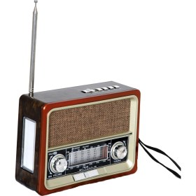 Resim Feyza Design Nostaljik Mp3 Çalar ve Müzik Kutusu, Çok Fonksiyonlu, Fenerli, Usb, Sd 