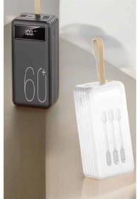 Resim Powerbank 60.000 Mah Hızlı Şarj 4 Çıkışlı Uzun Şarj Süreli Nrzsnt - 96 Dijital Göstergeli Çok Renkli 