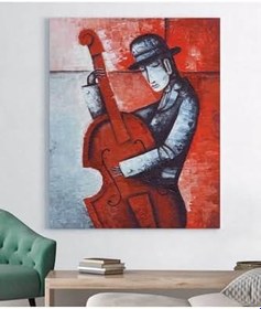 Resim StellaStore Mavi Çiçekler Yağlıboya,60 X 90 