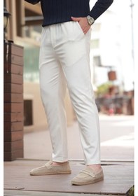 Resim Madmext Beyaz Relaxed Erkek Pantolon 6510 