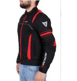 Resim Venom Spin Motosiklet Montu Siyah-kırmızı Motorcu Montu 