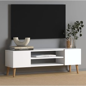 Resim Monte Sehpa Etna Tv Sehpası Beyaz 