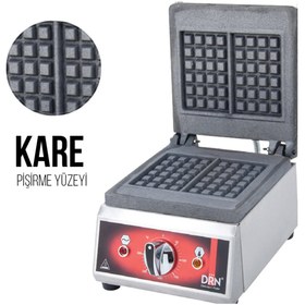 Resim DRN ENDÜSTRİYEL WAFFLE MAKİNASI, TEKLİ KARE, ELEKTRİKLİ 