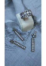 Resim Taşlı Otantik 3 Lü Set Bronz 