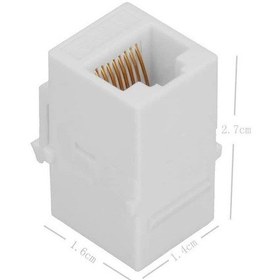 Resim Rj45 Dişi - Dişi Cat. 6 Keystone Jack - Beyaz 
