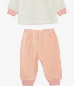 Resim Breeze Kız Bebek Kadife Pijama Takımı Arıcık Nakışlı 0-3 Ay-9 Ay, Ekru 