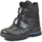 Resim Bayrak T.354 Hakiki Deri Siyah Cırtlı Trekking Erkek Çocuk Bot 26-30 