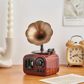 Resim 1 Adet Vintage Müzik Kutusu Retro Gramofon Tasarımlı - Kurmalı Mekanik İşletim, Elektrik Gerekmez, "Für Elise" Melodisi Çalar, Dayanıklı Plastik Yapı, Oturma Odası ve Yatak Odası İçin Romantik Ev Dekoru, Masaüstü - Yetişkinler & Çocuklar İçin Benzersiz Hediye (Sevgililer Günü, Noel, Doğum Günleri), Müzik Odası Dekoru 