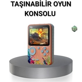 Resim Retro Taşınabilir Oyun Konsolu 500 Klasik Oyunlu, 3.0 İnç Renkli Ekran 