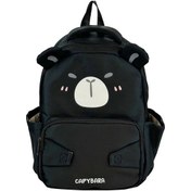 Resim Gaojunshop01 Siyah Kapibara Sırt Çantası Laptop Bölmeli Ayarlanabilir Askılar Hafif Dayanıklı Siyah 