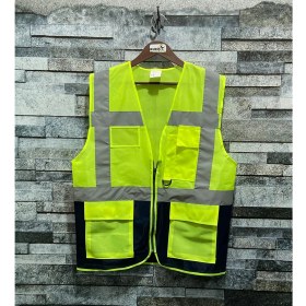 Resim Vento Mühendis Tipi Reflektörlü Çift Renk Ikaz Yeleği (Sarı-Lacivert) 