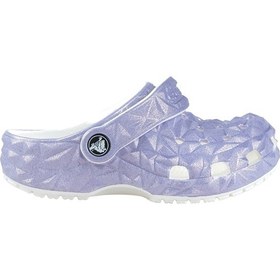 Resim Crocs Classıc Irıdescent Geo Kız Çocuk Terlik 209693-100 Lila 