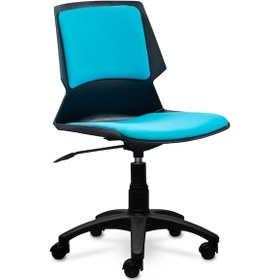 Resim Ofiscombin Ofis Büro Ev Ayarlı Tekerlekli Öğrenci Çocuk Bilgisayar Ders Çalışma Koltuğu Turkuaz Kumaş 00047499405 