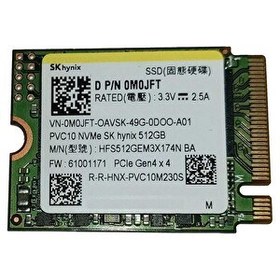 Resim SK Hynix PVC10 512 GB 5800/4000 MB/s Gen4x4 M.2 22x30 SSD 