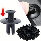 Resim 100/50/20 adet 8mm Büyük Siyah Plastik Perçinler - Araba Tamponları için Dayanıklı Bağlantı Elemanları, Kullanımı Kolay Vida Klipsleri, Ford, KIA, NISSAN, Yamaha için Uygun - Premium Kalite, Korozyona Dayanıklı, Hava Koşullarına Dayanıklı 