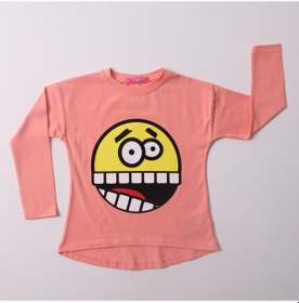 Resim Toontoy Kız Çocuk Sweatshirt Smile Baskılı Somon 