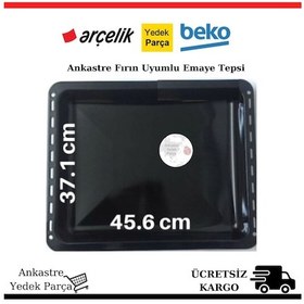 Resim Arçelik Beko Fırın Uyumlu Emaye Sığ Derin Tepsi 45.6X37.1 - 472347566 