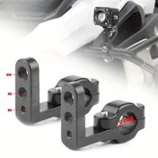 Resim Sağlam M10x8mm, M6x10mm Dişli Motorlu Bisiklet Montaj Braketi - LED Spot Işıklar, Dikiz Aynaları ve Off-Road Bisikletler için Uygun - Dayanıklı Metal Yapı, Güvenli Bağlantı Sağlayan Robust Tasarım, Motor Aksesuarları, Ebike Modifikasyonları 