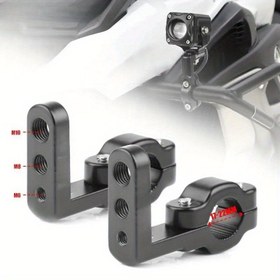 Resim Sağlam M10x8mm, M6x10mm Dişli Motorlu Bisiklet Montaj Braketi - LED Spot Işıklar, Dikiz Aynaları ve Off-Road Bisikletler için Uygun - Dayanıklı Metal Yapı, Güvenli Bağlantı Sağlayan Robust Tasarım, Motor Aksesuarları, Ebike Modifikasyonları 