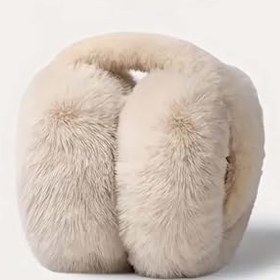 Resim MYZİ STORE KADIN KATLANABİLİR PELUŞ KULAKLIK ISITICI SOĞUKTAN KORUYUCU SOFT KIŞLIK AKSESUAR Vizon Tek Ebat 