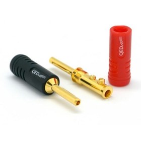 Resim Qed Qe-1870 Screwloc Abs 4Mm Banana 1 Kırmızı + 1 Siyah 
