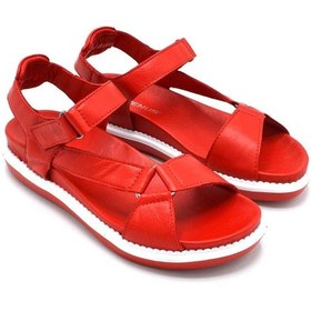 Resim Kadın Comfort Deri Sandalet Kırmızı 202064y Yetişkin 