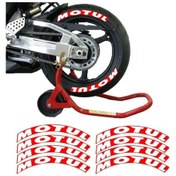 Resim Motul Kırmızı 3d Lastik Yanak Yazısı 